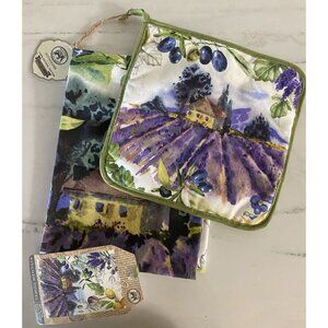 Michel Design Works Matching French Lavender Kitchen Towel & Pot Holder